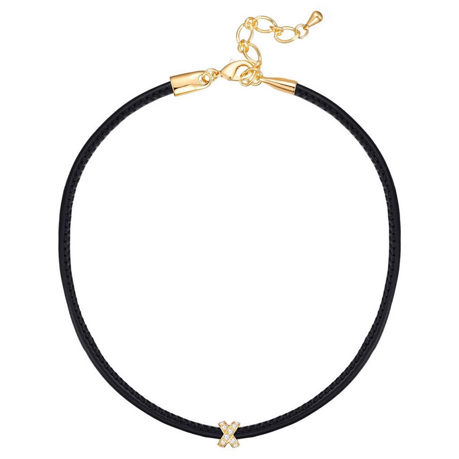 Lulu & Jane  Collier en laiton Zircone 