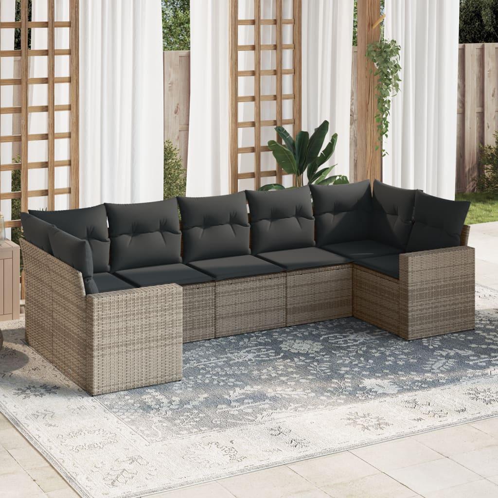 VidaXL set divano da giardino Polirattan  