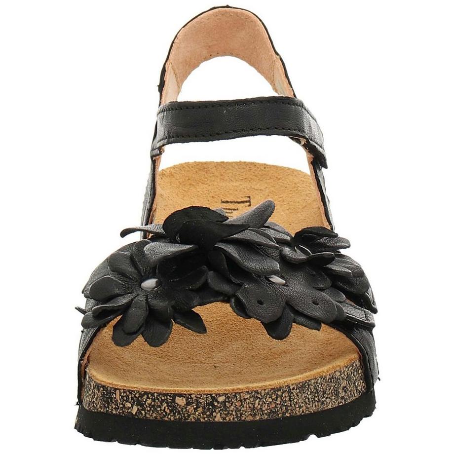 Think ! Keilsandalen mit Blumenapplikationen  