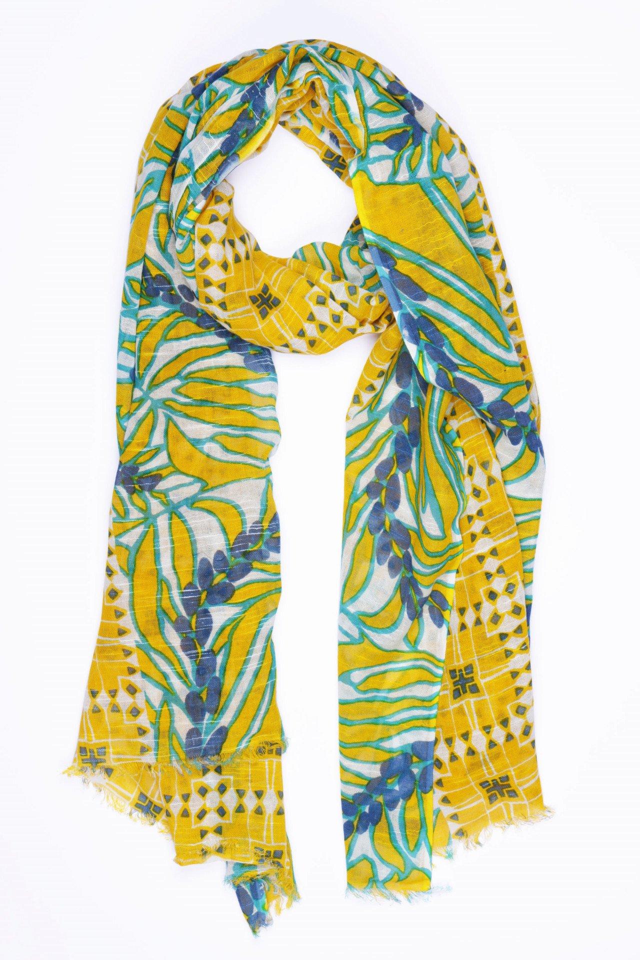 Image of Gehweg-dschungel-schal Damen Gelb ONE SIZE