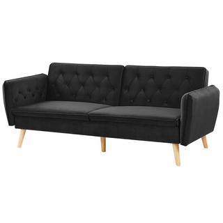 Beliani Schlafsofa aus Samtstoff Modern BARDU  