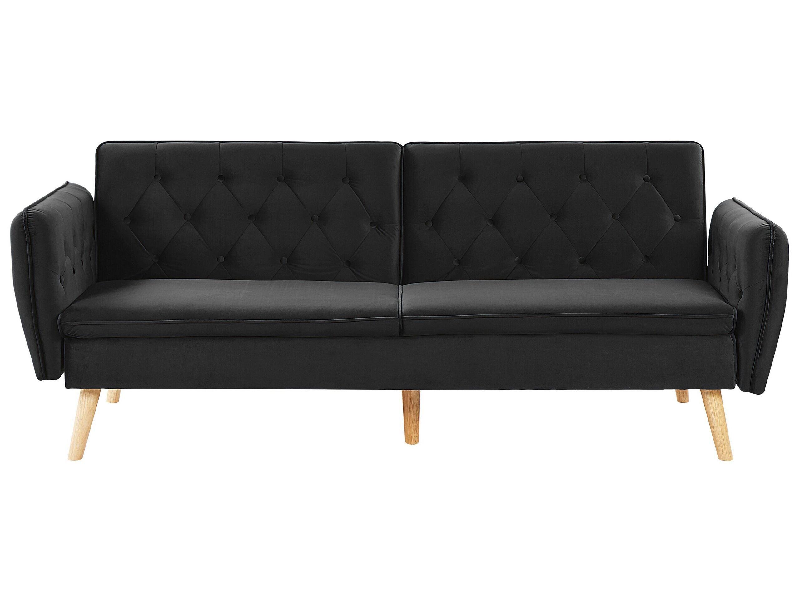 Beliani Schlafsofa aus Samtstoff Modern BARDU  