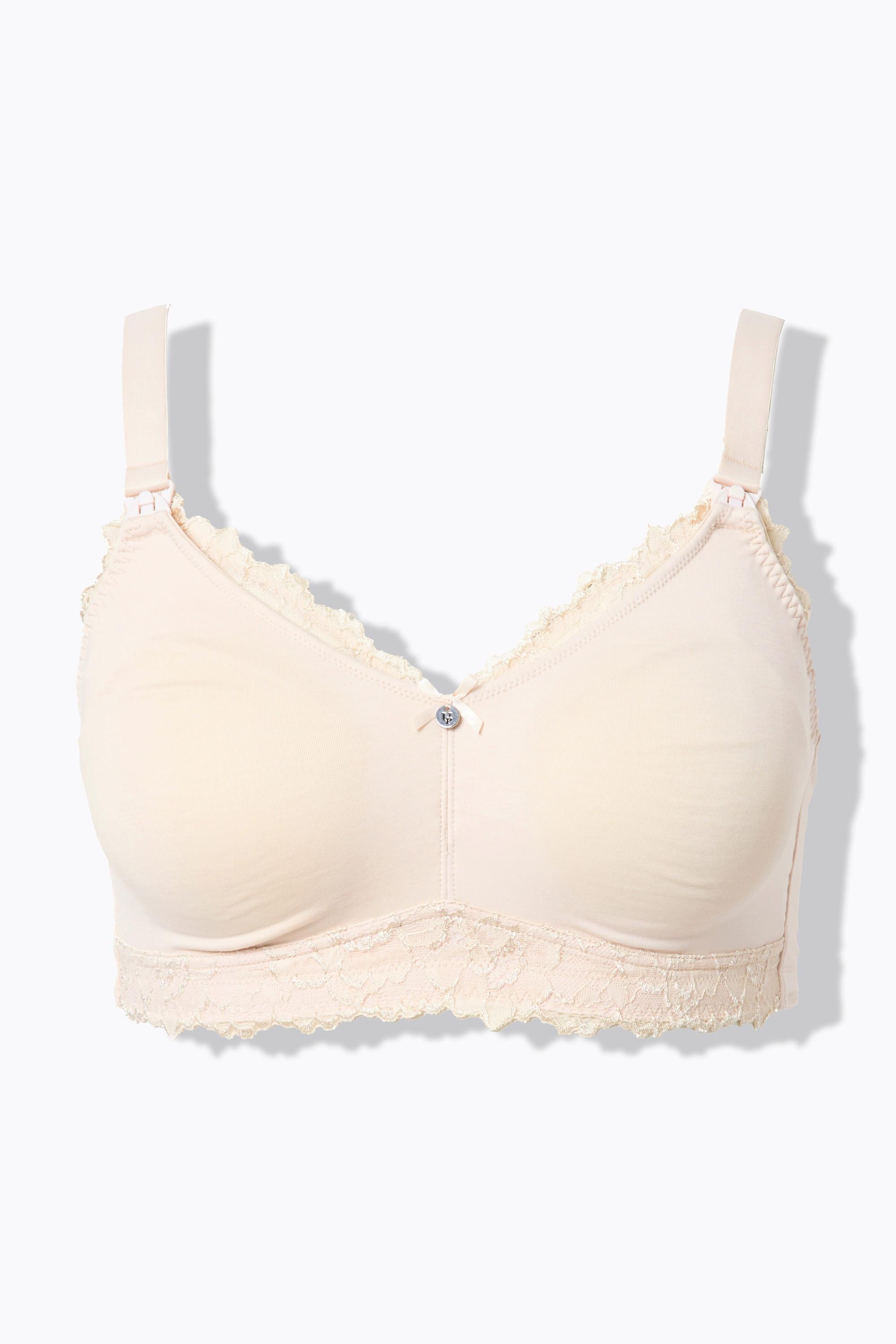 Ulla Popken Bellieva Reggiseno da allattamento Orli di pizzo Clip sul davanti  