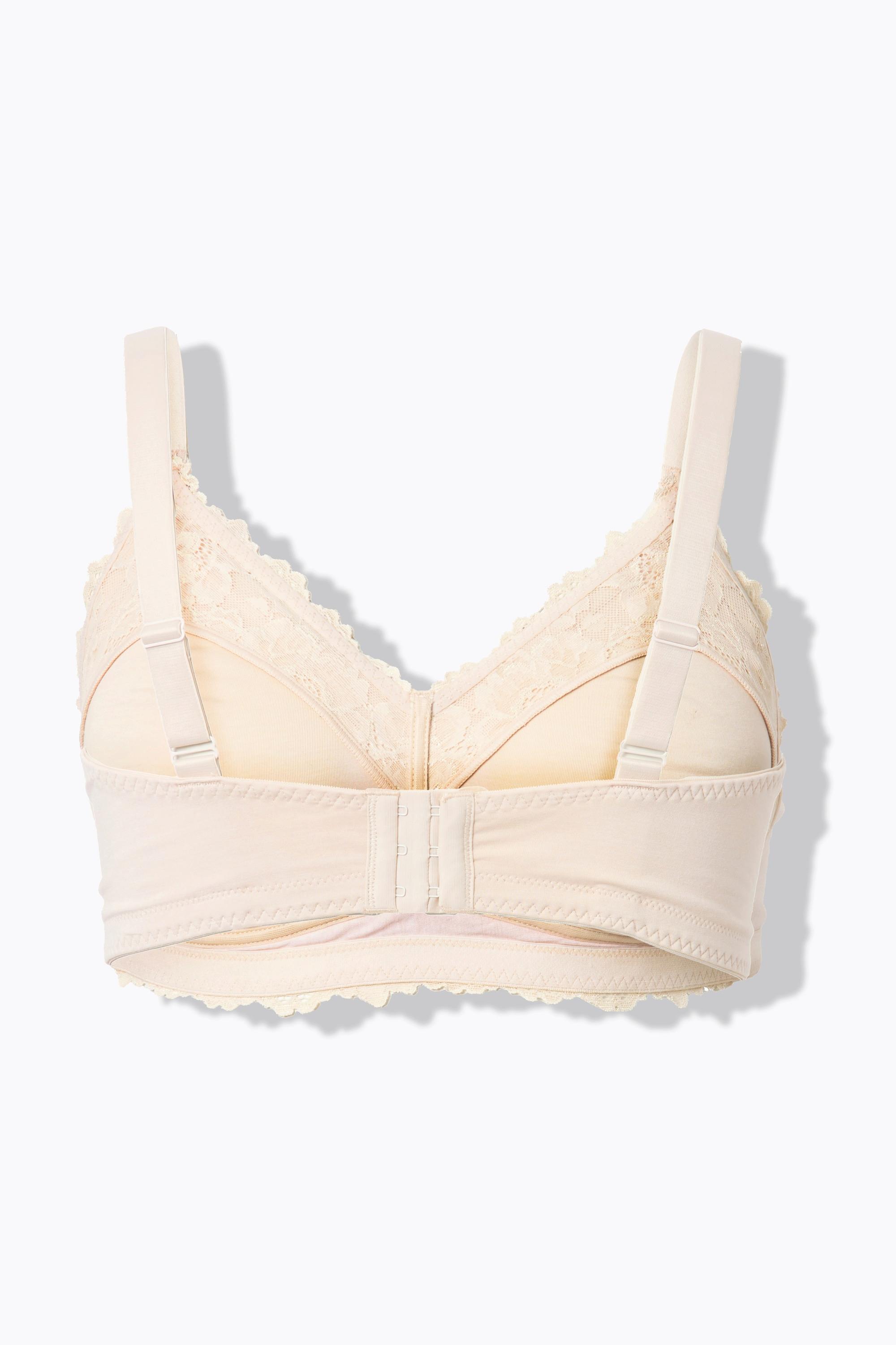 Ulla Popken Bellieva Reggiseno da allattamento Orli di pizzo Clip sul davanti  