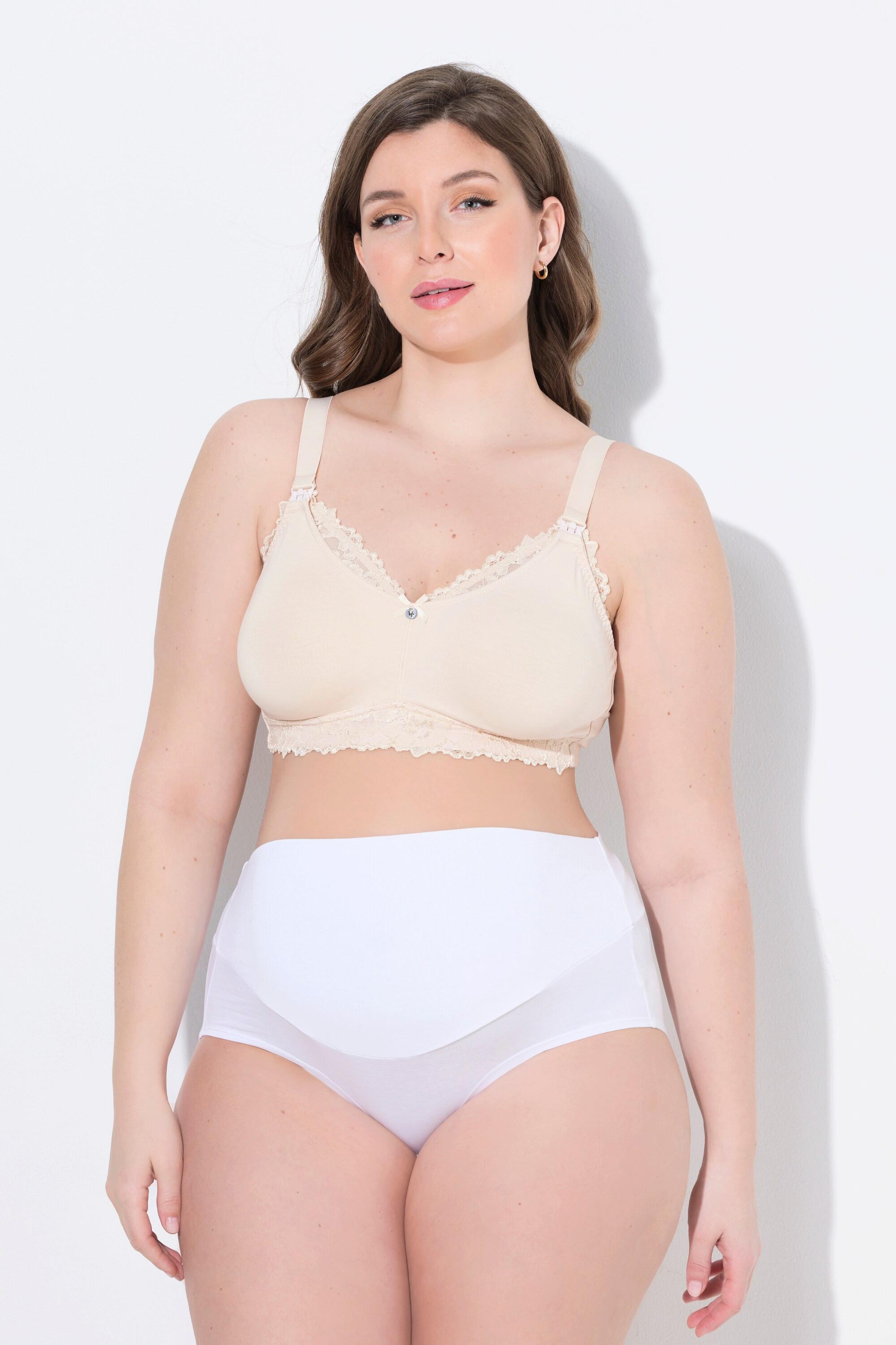 Ulla Popken Bellieva Reggiseno da allattamento Orli di pizzo Clip sul davanti  