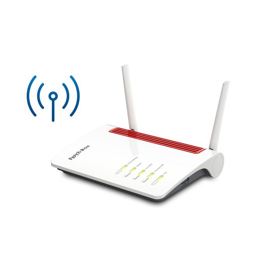 AVM  FRITZ!Box 6850 LTE WLAN-Router Gigabit Ethernet Dual-Band (2,4 GHz/5 GHz) 4G Rot, Weiß 