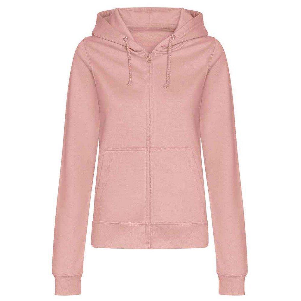 Image of Hoodie Mit Durchgehendem Reißverschluss Damen Pink S