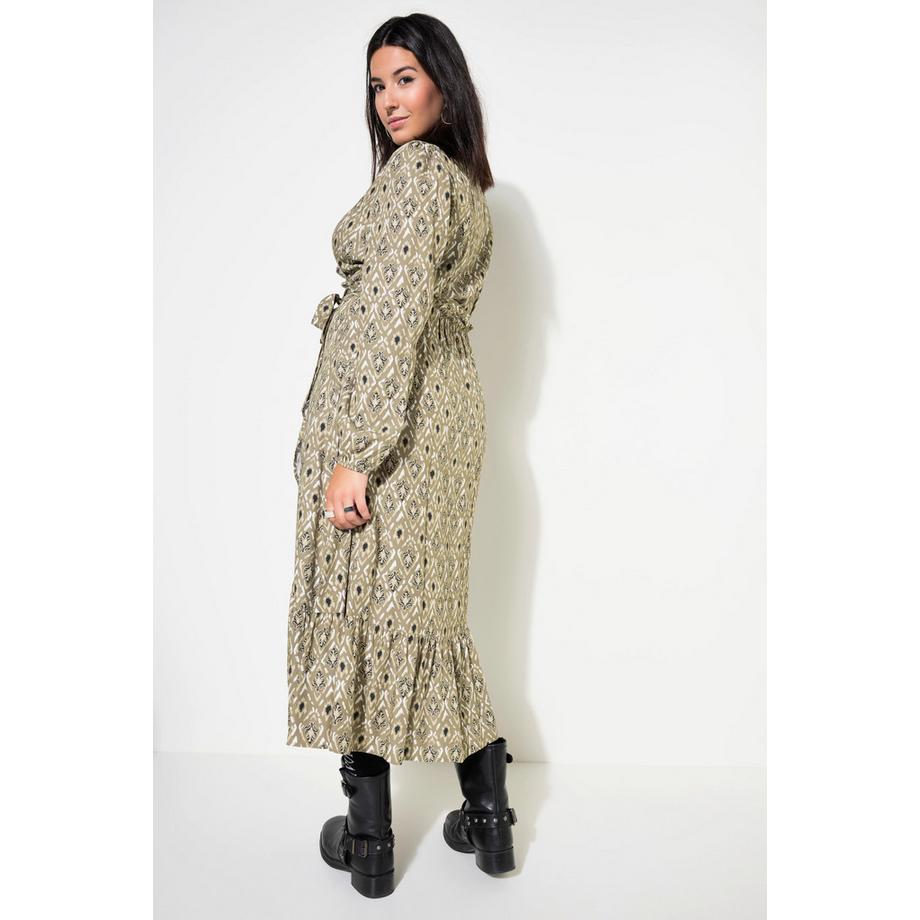 Studio Untold Maxikleid A-Line Allover Print Wrap Effekt  