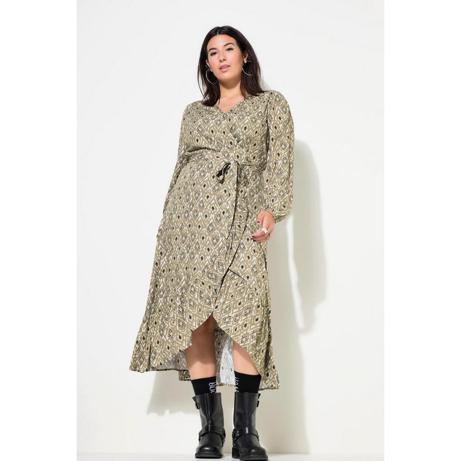 Studio Untold Maxikleid A-Line Allover Print Wrap Effekt  
