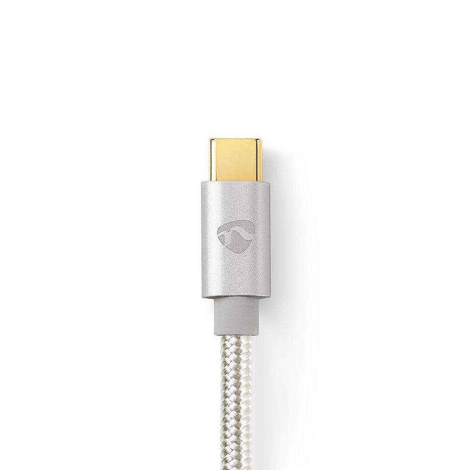 Nedis  Adattatore USB-C™ | USB 2.0 | USB-C™ Maschio | 3,5 mm Maschio | 1,00 m | Rotondo | Placcato oro | Intrecciato / Nylon | Alluminio | Scatola con finestra coperta 