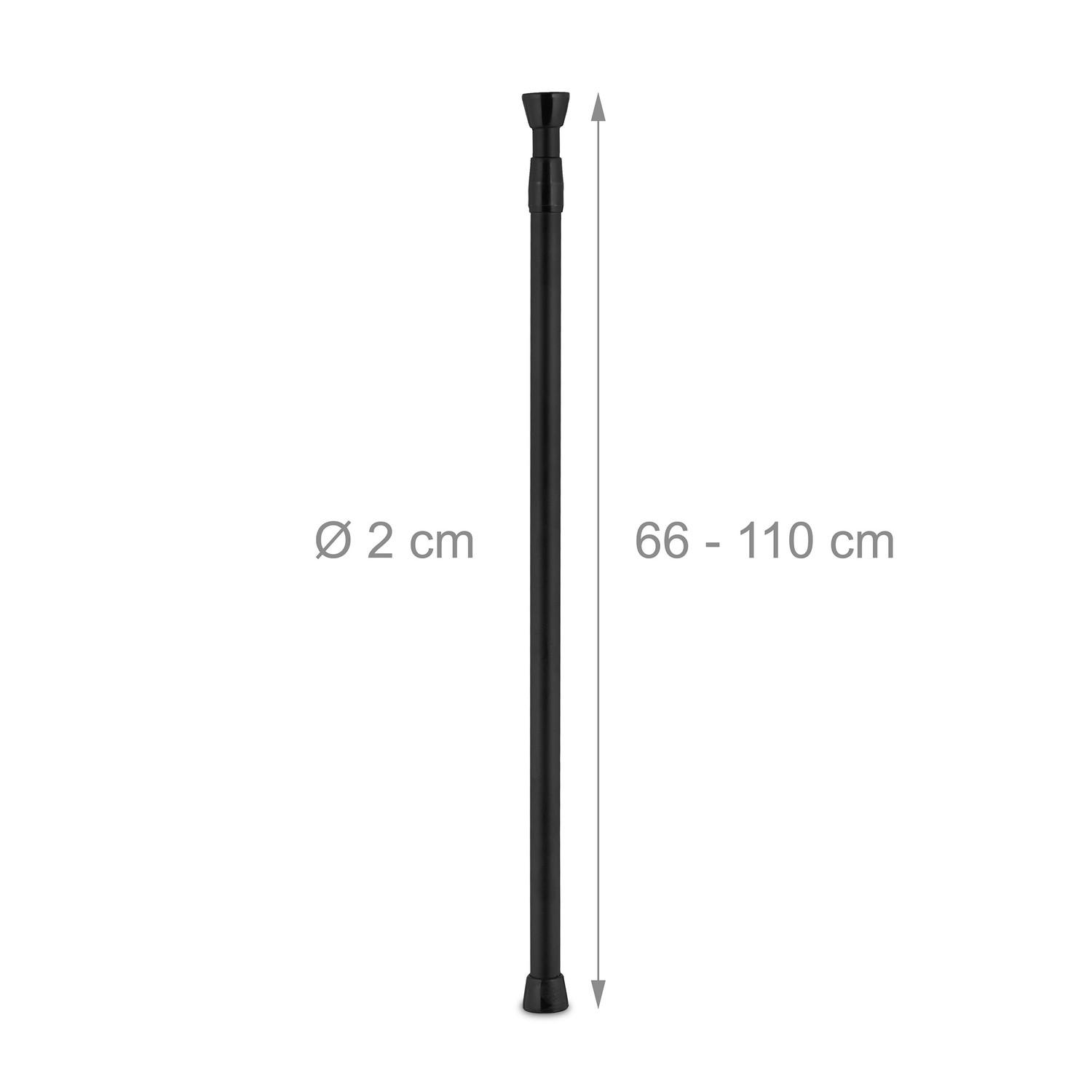 B2X Tige télescopique noire en acier inoxydable  