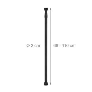 B2X Tige télescopique noire en acier inoxydable  