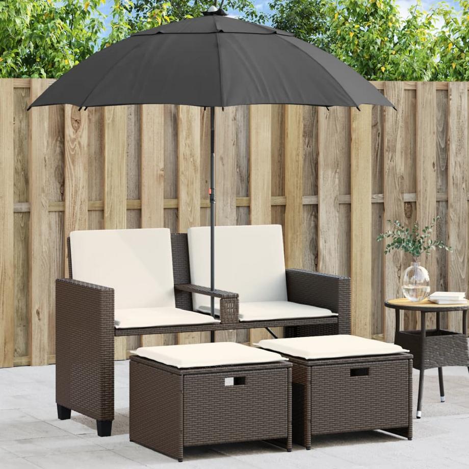 VidaXL Gartensofa poly-rattan  