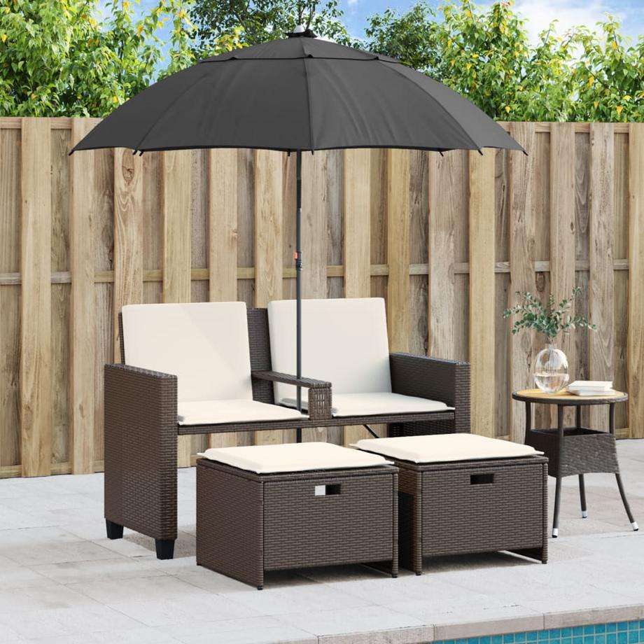 VidaXL Gartensofa poly-rattan  