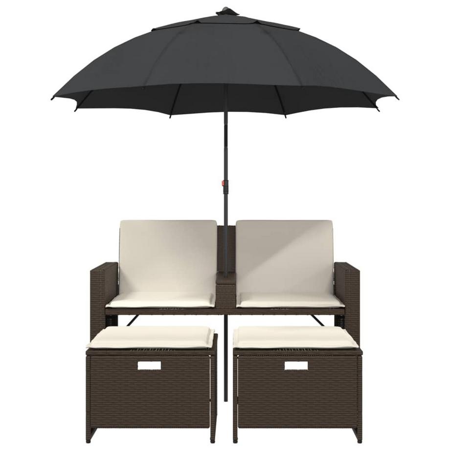 VidaXL Gartensofa poly-rattan  