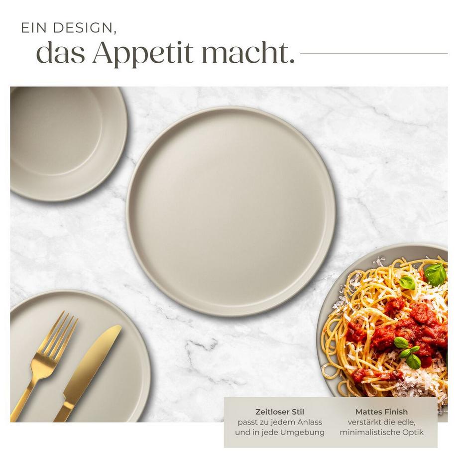 Tectake  Tafelservice Una für 6 Personen im Urban-Style 