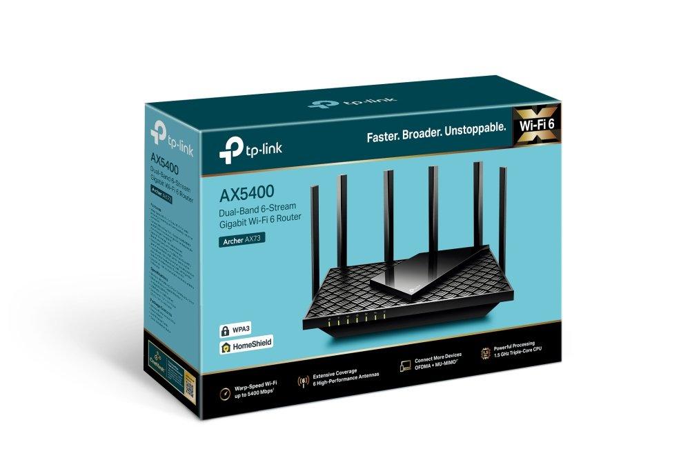 TP-Link  Archer AX73 router wireless Gigabit Ethernet Dual-band (2.4 GHz/5 GHz) Nero 