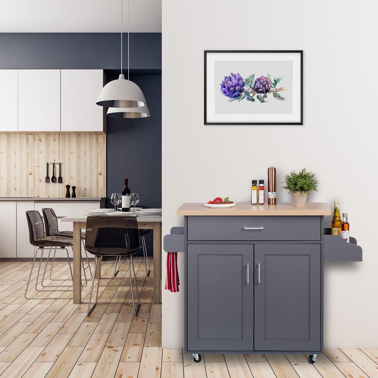 B2X Desserte de cuisine avec plan de travail  