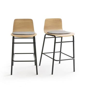 Lot de 2 chaises de bar mi-hauteur