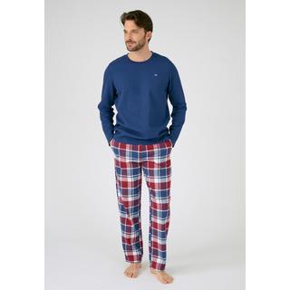 Damart  Pyjama haut nid d'abeille et bas flanelle 