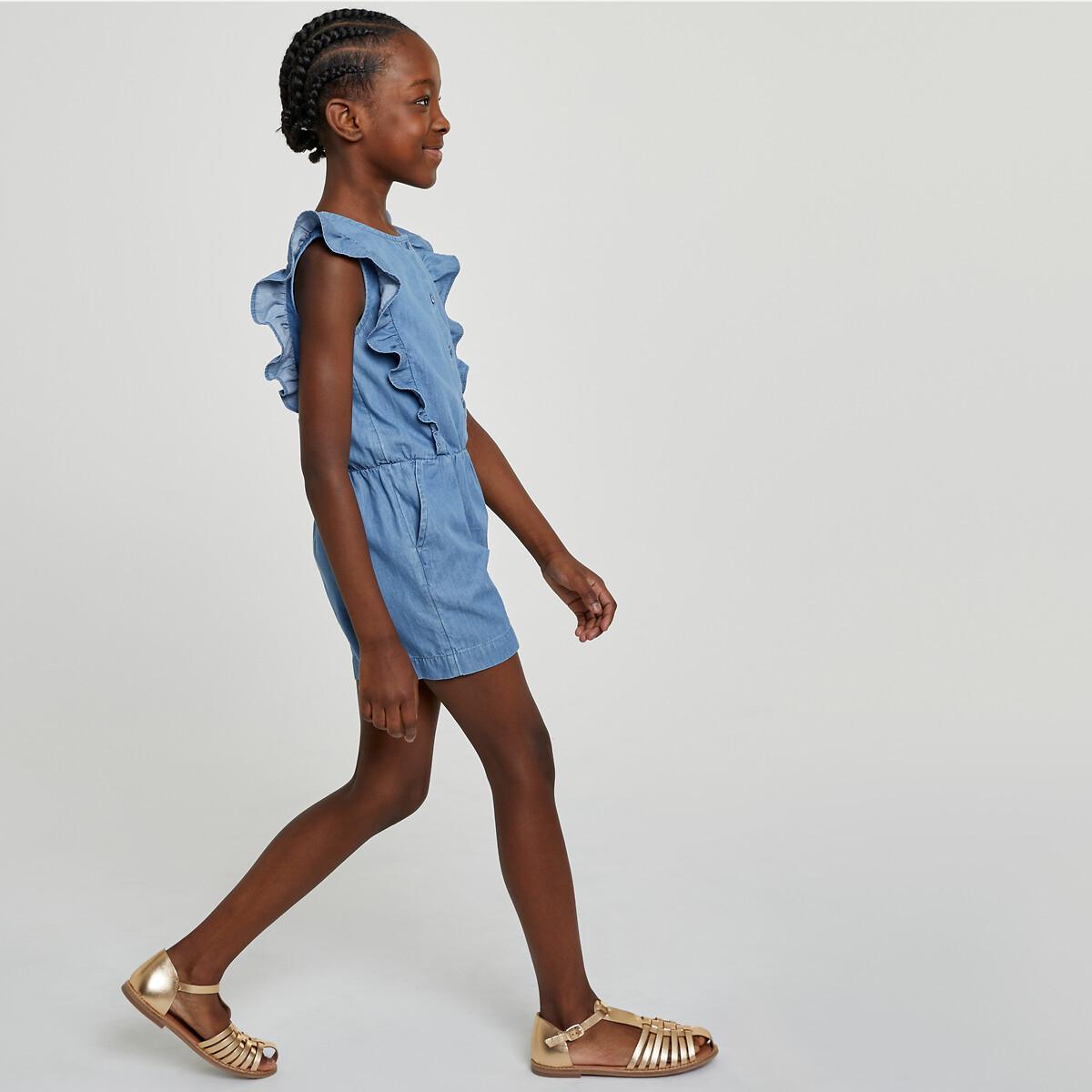 Image of Jumpsuit Aus Light-denim Mädchen Blau 118