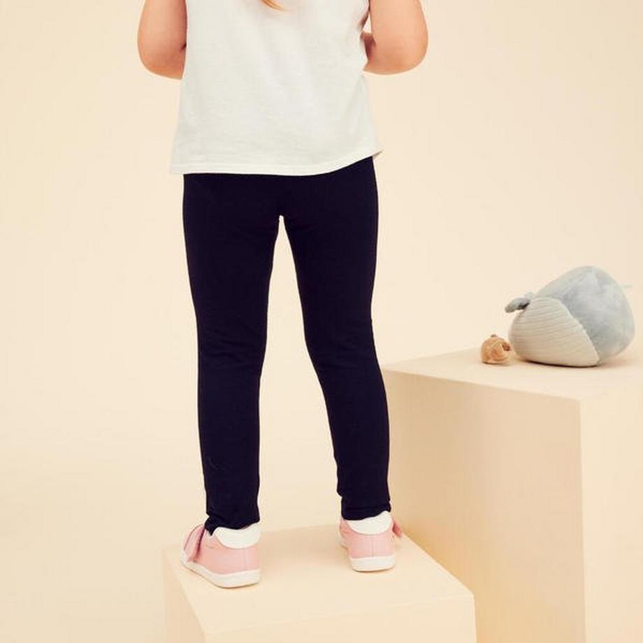 DOMYOS  Legging fille coton - Basique noir de 1 an à 6 ans 