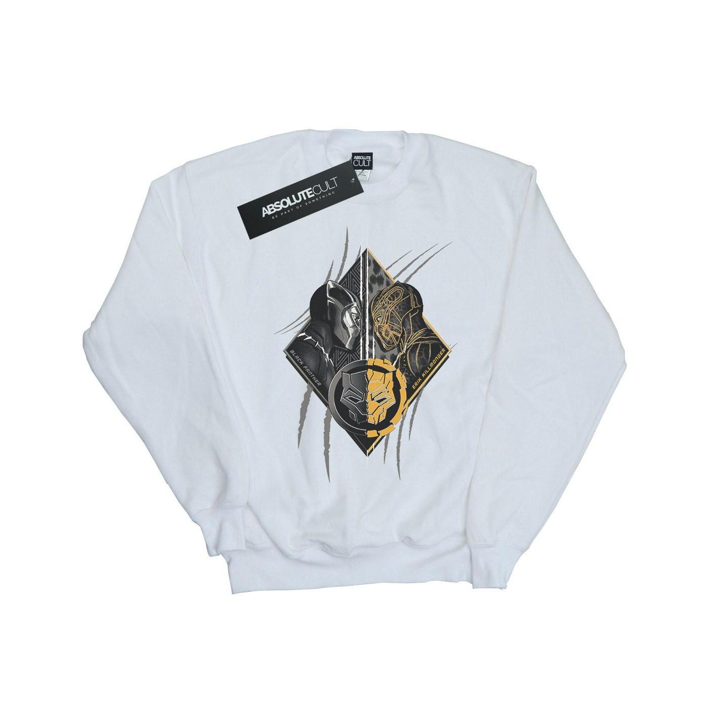 Image of Black Panther Vs Killmonger Sweatshirt Jungen Weiss 116
