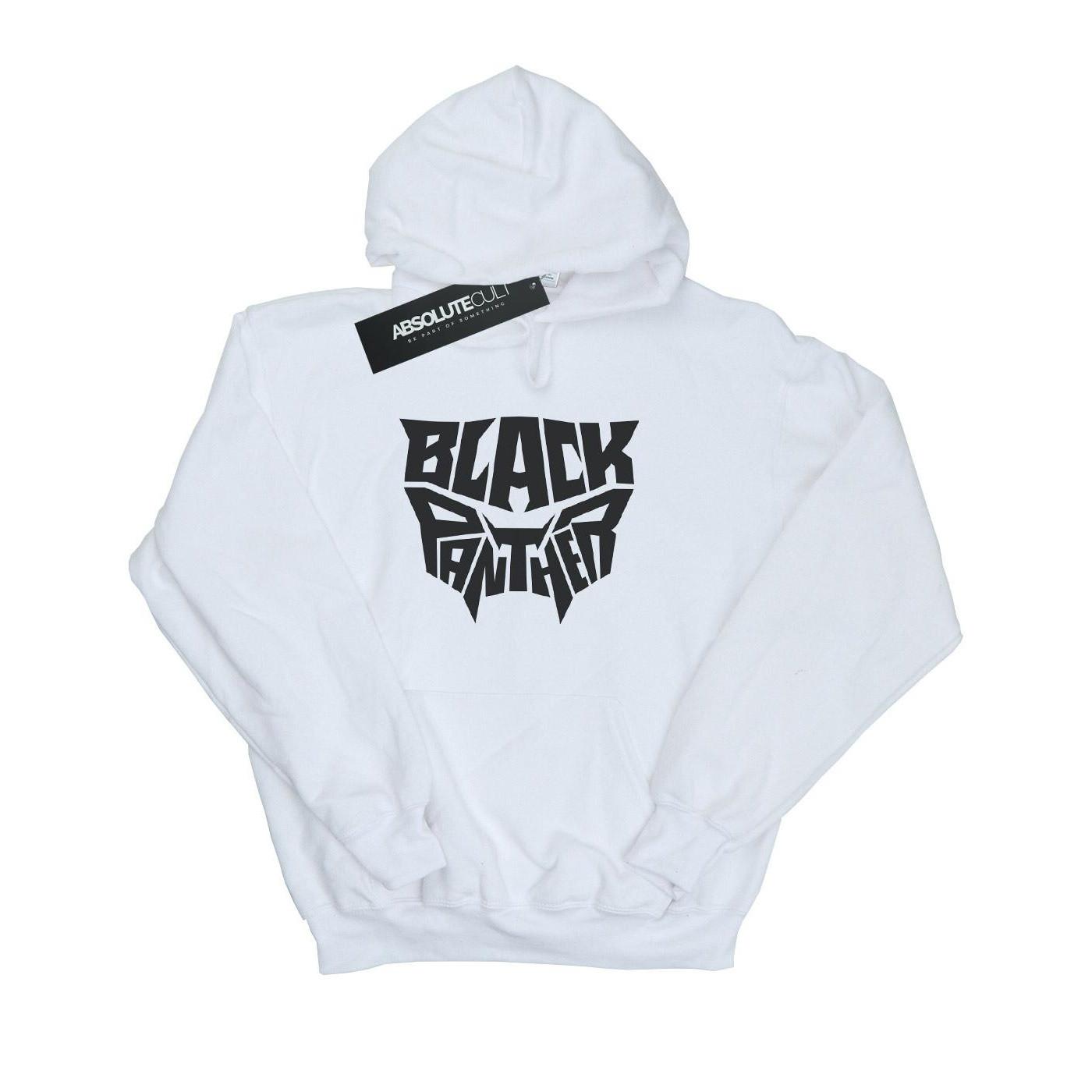 Image of Black Panther Worded Emblem Kapuzenpullover Jungen Weiss 152-158