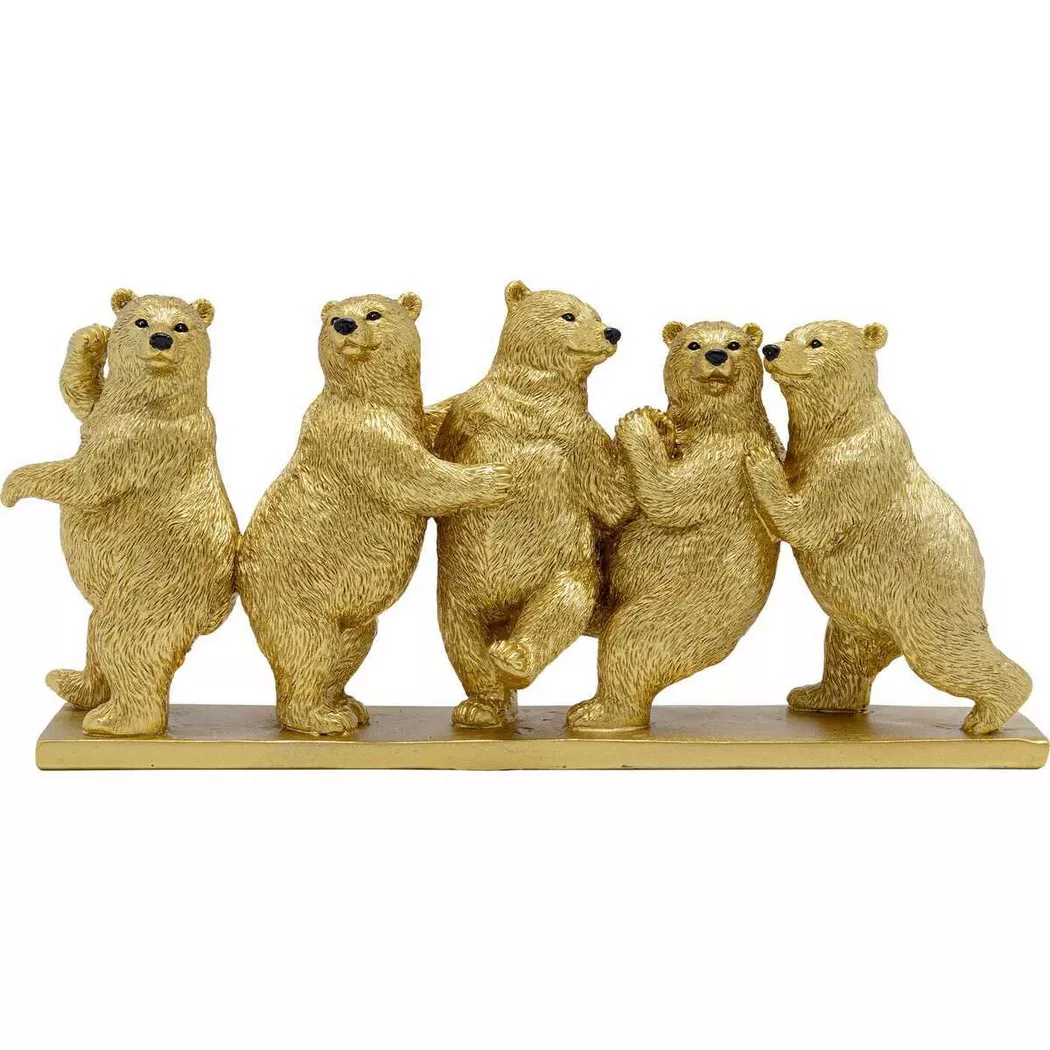 KARE Design - Figura decorativa Orsetti danzanti allegri 14, One Size, Oro