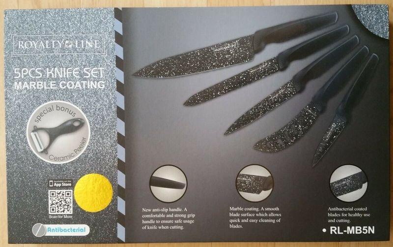 Royalty Line Non-Stick Messerset mit Kartoffelschäler  