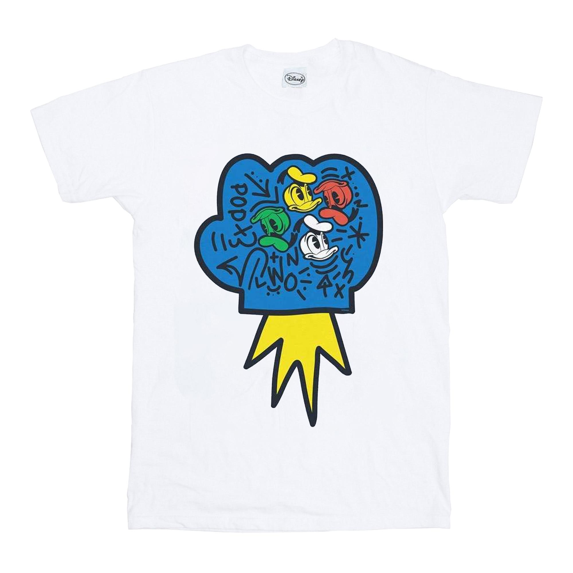 Image of Donald Duck Pop Fist Tshirt Herren Weiss L