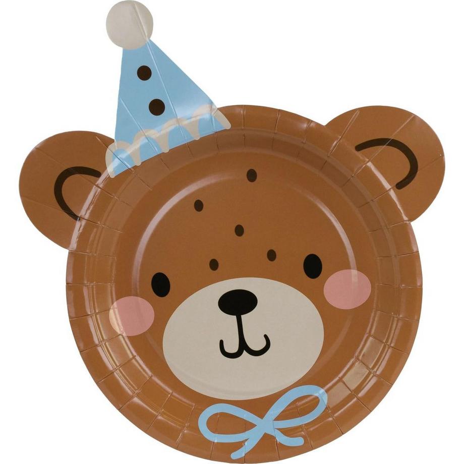assiettes jetables tête dours en peluche