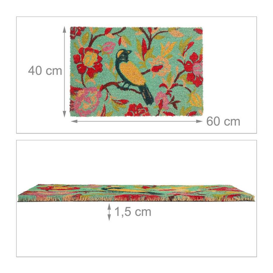 B2X Zerbino in fibra di cocco con motivo a uccelli  