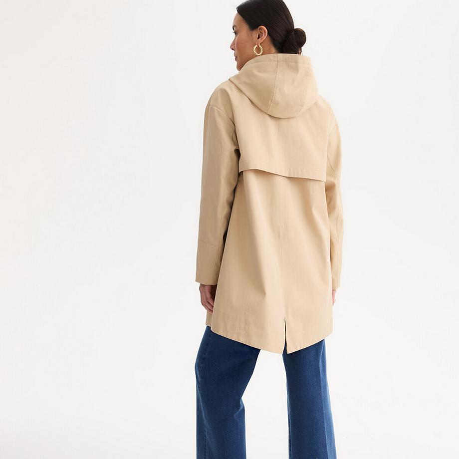 La Redoute Collections Parka mi-longue avec capuche fixe et fermeture éclair  