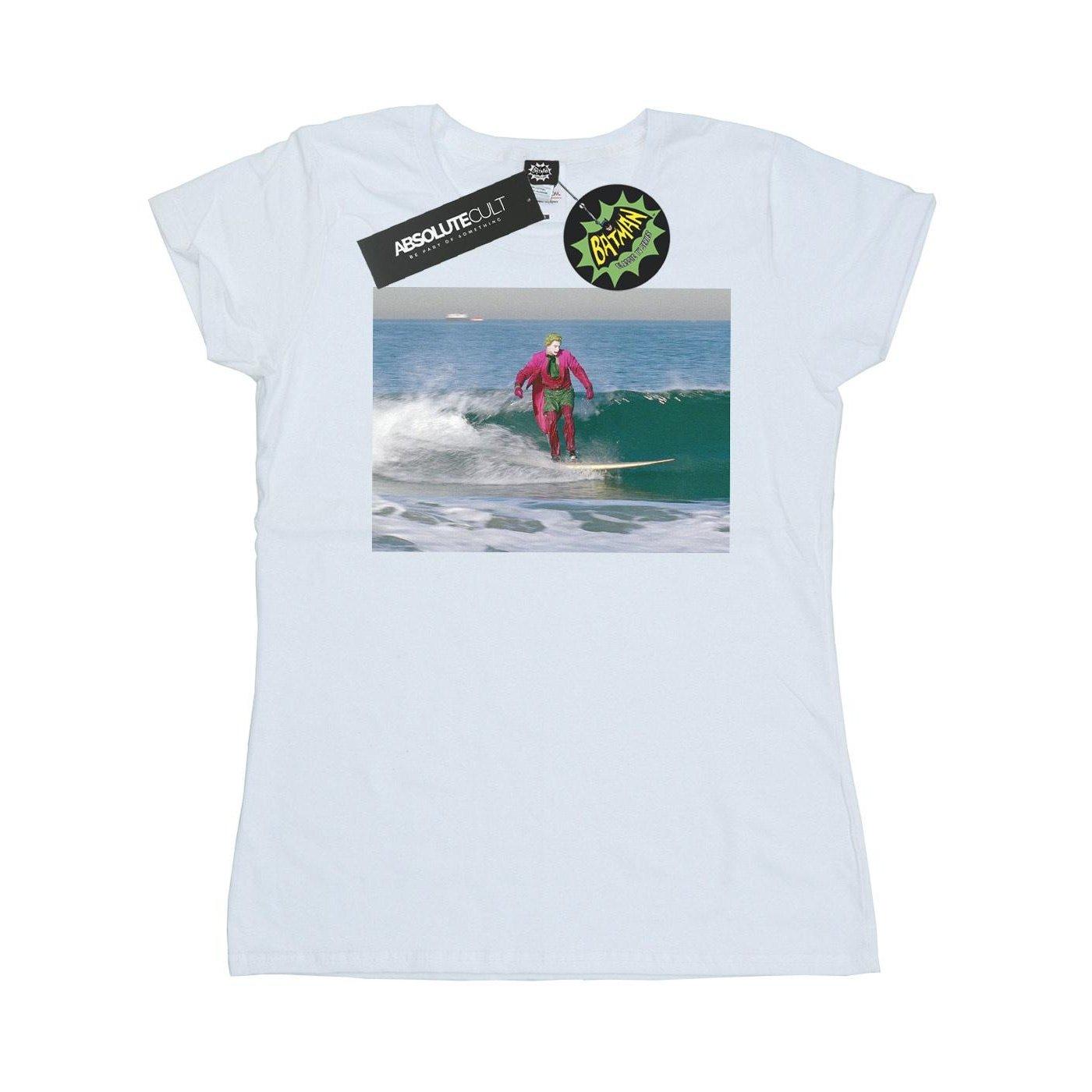 Image of Batman Tv Series Joker Surfing Tshirt Damen Weiss XXL