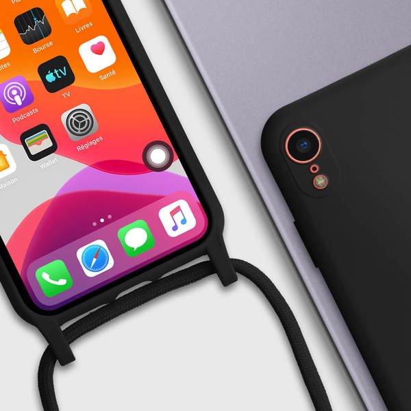 Avizar  Cover con Cordino iPhone XR Nera 