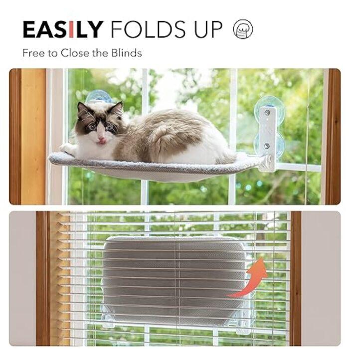 Alopini  Sièges de fenêtre hamac pour chat fenêtre de lit pliable pour chat avec ventouses stables 