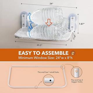 Alopini  Katzenhängematte Fensterplätze für Katzen Klappbares Katzenbett Fenster mit stabilen Saugnäpfen 