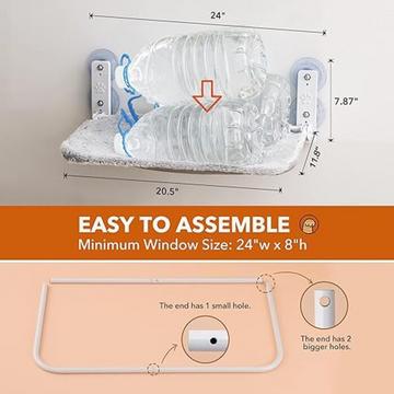Katzenhängematte Fensterplätze für Katzen Klappbares Katzenbett Fenster mit stabilen Saugnäpfen