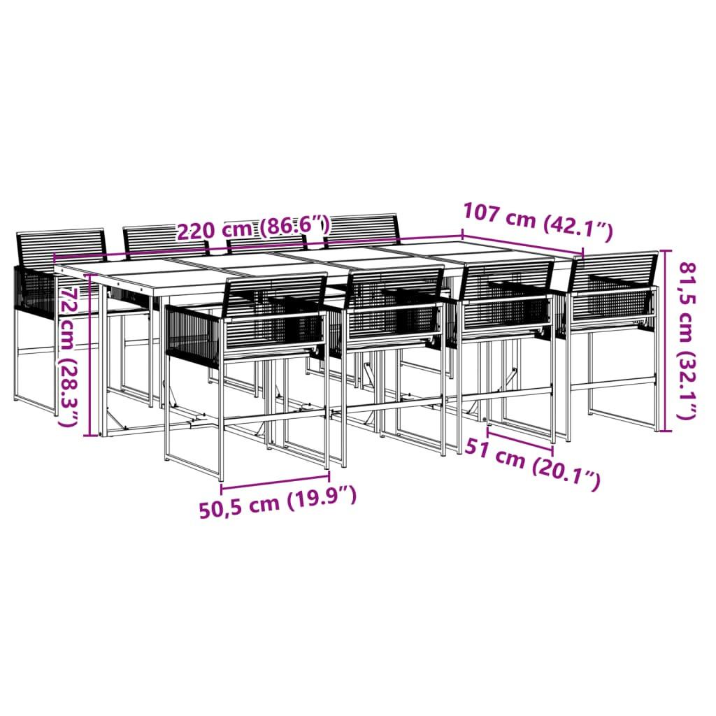 VidaXL Garten essgruppe poly-rattan  