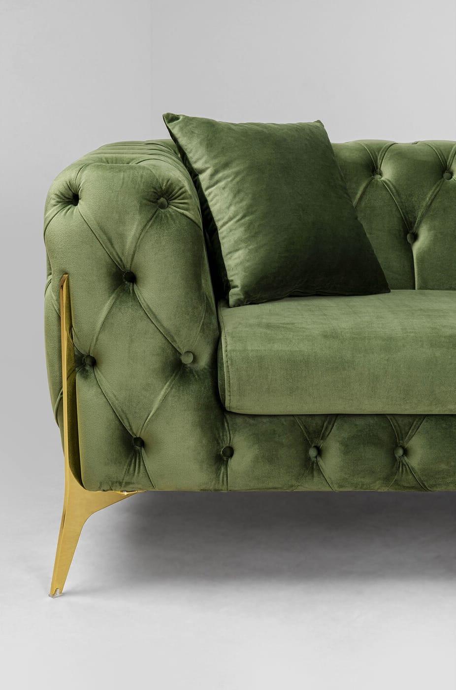 KARE Design Divano angolare Bellissima Velvet verde destra  