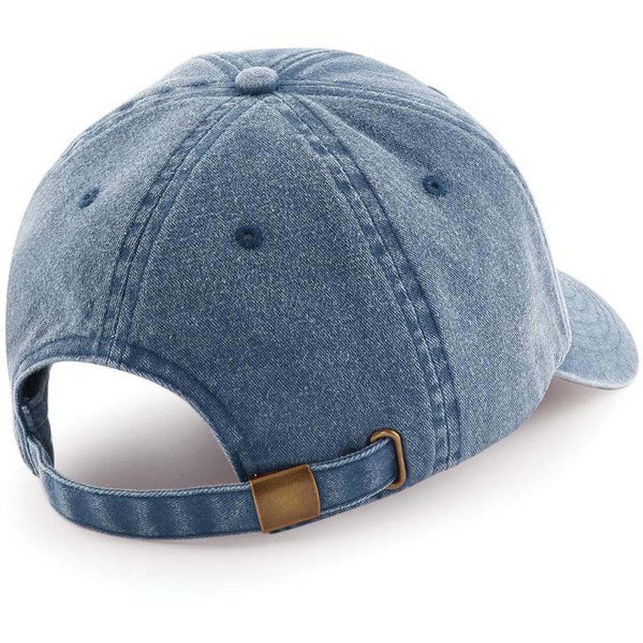 Beechfield Cappellino Vintage Effetto Denim  