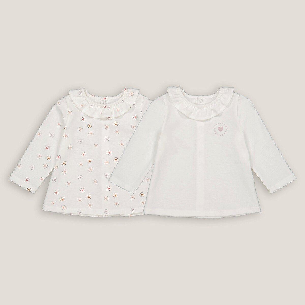 Image of 2er-pack Shirts Mit Herzen Unisex Weiss 12 mese