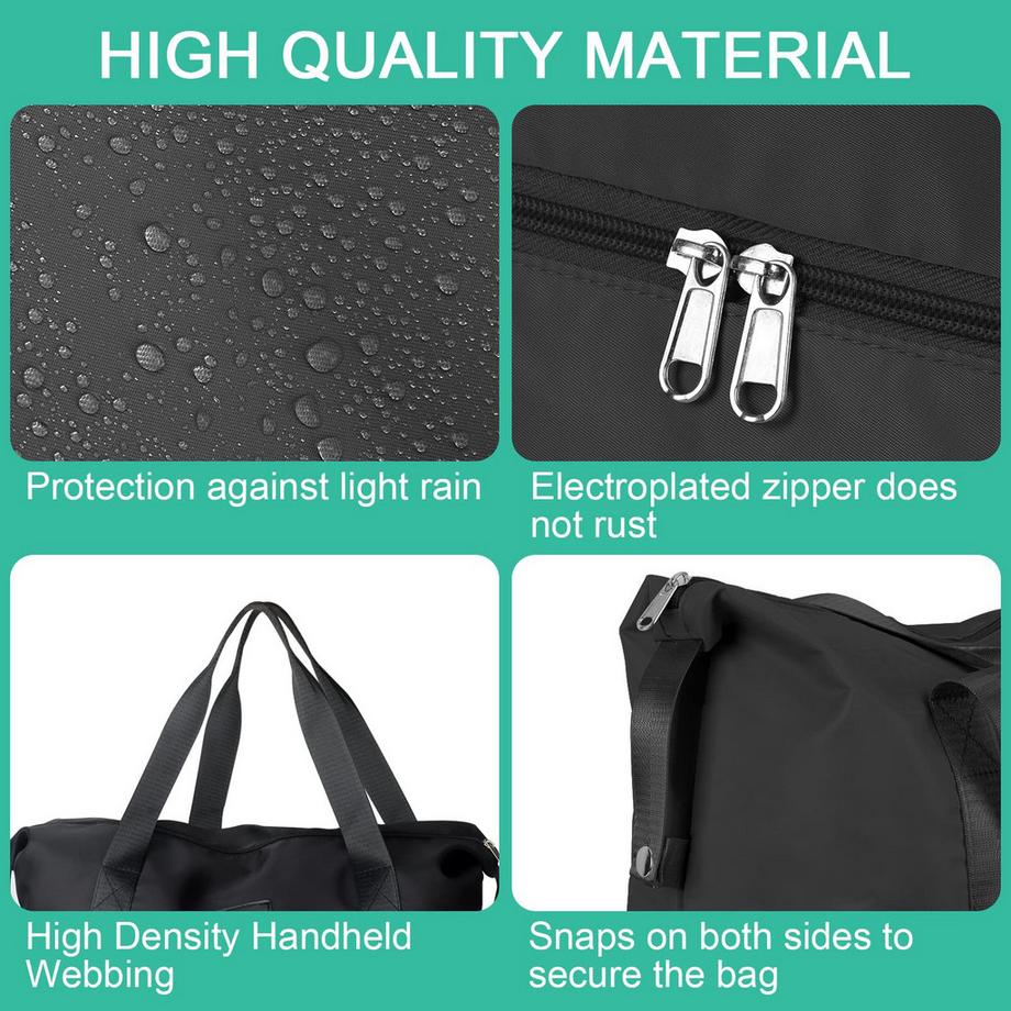 Only-bags.store Faltbare Reisetasche mit Schuhfach und Nassfach  