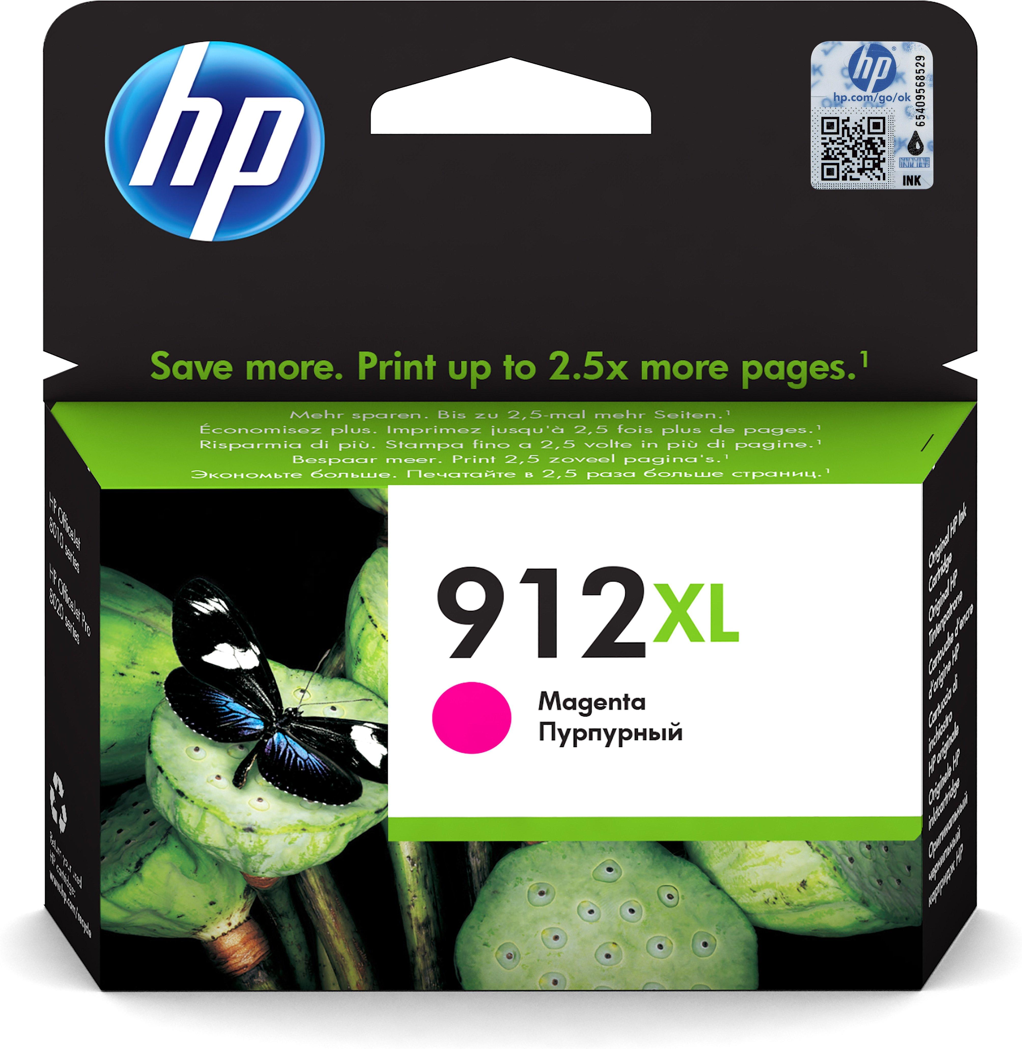 HP  912XL Magenta Original Druckerpatrone mit hoher Reichweite 