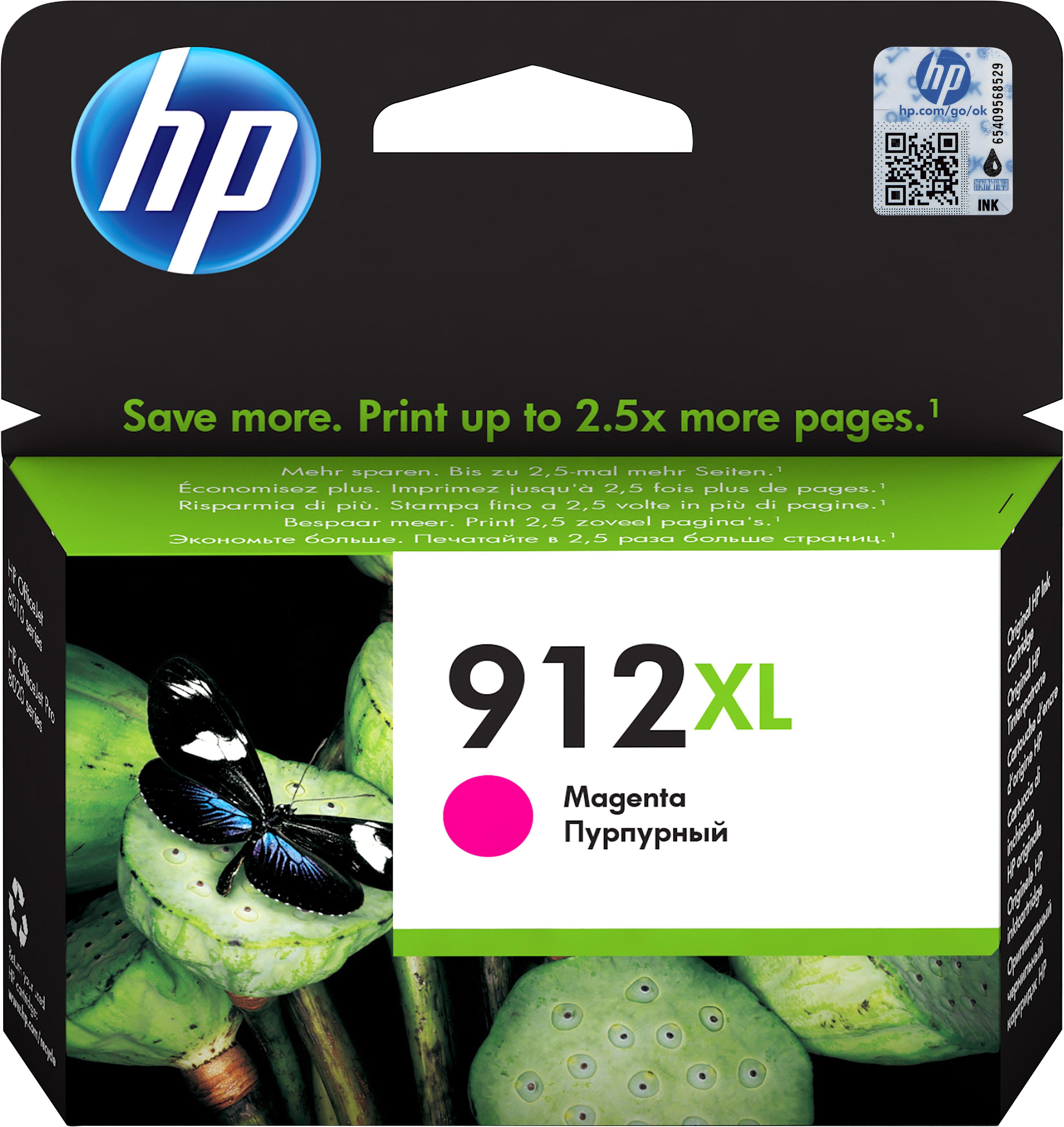 HP  912XL Magenta Original Druckerpatrone mit hoher Reichweite 