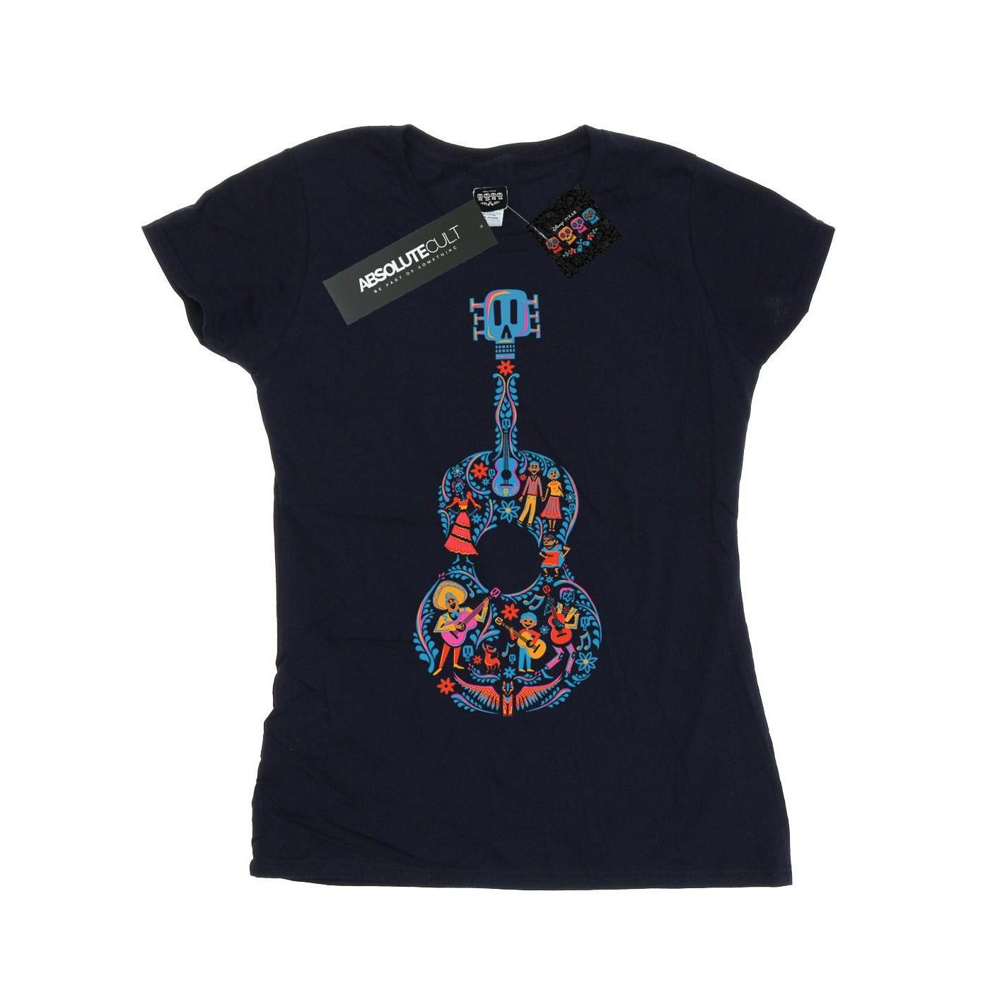 Image of Coco Guitar Pattern Tshirt Damen Marine L