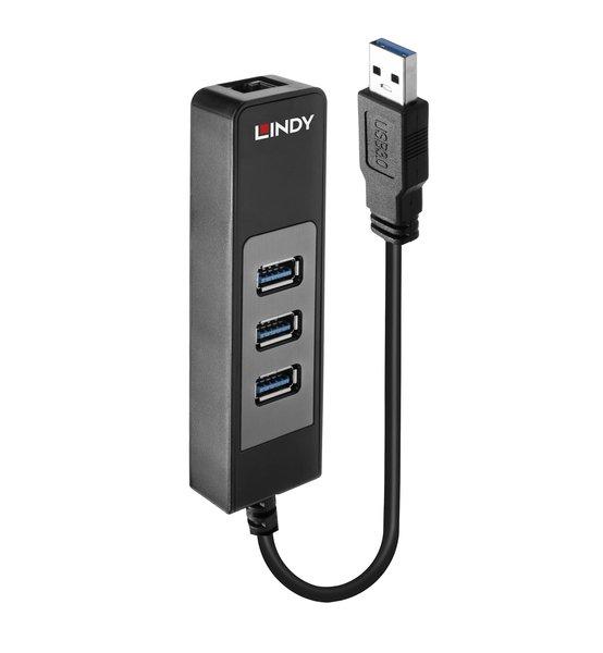 LINDY  USB 3.1 Hub- Ethernet Adapter 