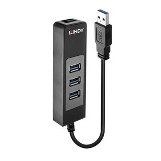 LINDY  43176 hub di interfaccia USB 3.2 Gen 1 (3.1 Gen 1) Type-A 5000 Mbit/s Nero 