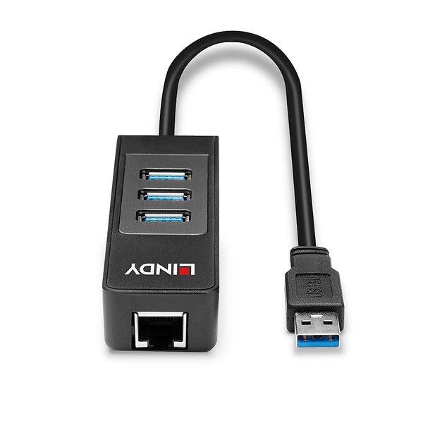 LINDY  USB 3.1 Hub- Ethernet Adapter 